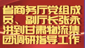  省商務(wù)廳黨組成員、副廳長(zhǎng)張永洪到甘肅物流集團(tuán)調(diào)研指導(dǎo)工作